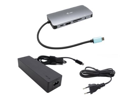 i-tec USB-C Metal Nano Dock HDMI/VGA s LAN, Power Delivery 100 W + zdroj 100W