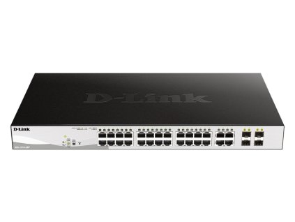 D-Link DGS-1210-28P L2/L3 Smart+ PoE switch, 24x PoE 10/100/1000 Base-T, 4x 1000Base-T/SFP, 193W