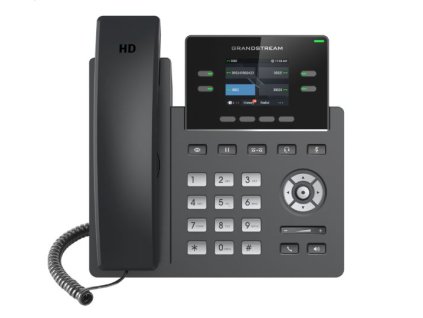 Grandstream GRP2612P, 2.4'' TFT bar. displej, 2 SIP účty, 4 prog. hr., 16 BLF hr., PoE, 10/100Mbps