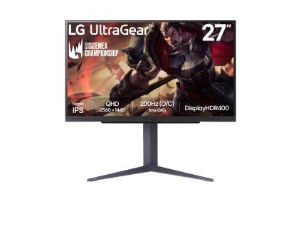 LG UltraGear/27GS85Q-B/27''/IPS/QHD/180Hz/1ms/Black/2R