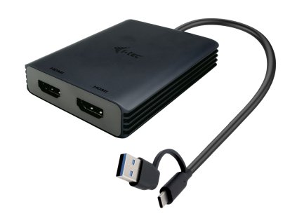 i-tec USB-A/USB-C Dual 4K HDMI Video adaptér