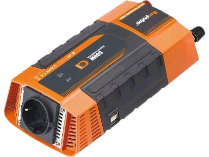 Menič napätia Carspa PID600 12V/230V+2xUSB 600W, modifikovaná sinus, digitálny display
