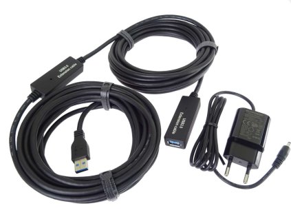 PremiumCord USB 3.0 repeater a predlžovací kábel A/M-A/F 10m