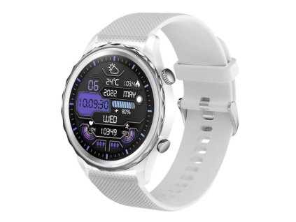 CARNEO Queen HR+/44mm/Silver/Šport Band/White