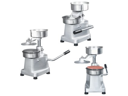 Multidom Tvarovací stroj na hamburgery s 500 voskovými papiermi 13 cm hliníkový