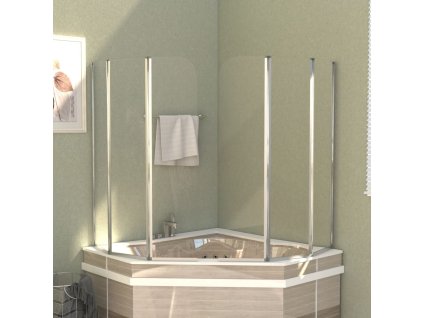 Multidom Sprchové zásteny 2 ks 104x130 cm tvrdené sklo priehľadná