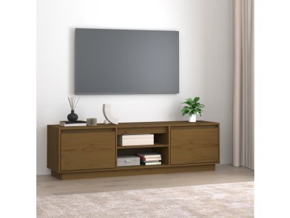 Multidom TV stolík medovo-hnedý 140x35x40 cm masívna borovica