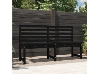 Multidom Záhradná lavica čierna 157,5 cm masívna borovica