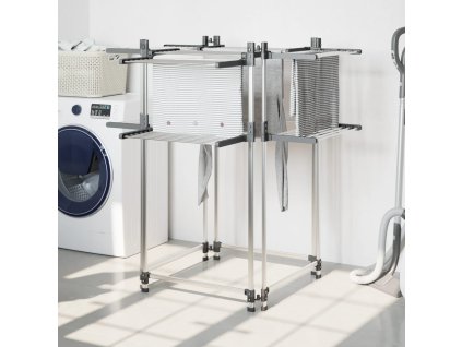 Multidom Stojan na sušenie bielizne 107x107x120 cm hliník