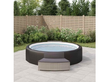 Multidom Sedadlá do vírivky s podložkami 2 ks sivé polyratan