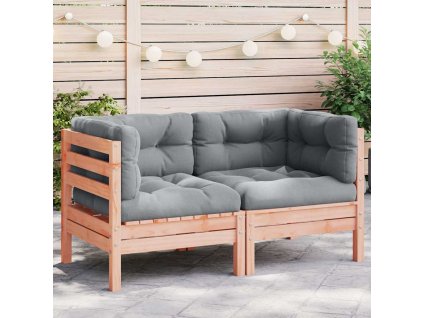 Multidom Záhradná rohová pohovka s podložkami 2 ks masívny douglas