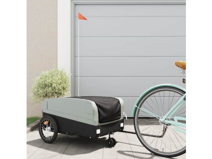 Multidom Vozík za bicykel, čierno sivý 45 kg, železo