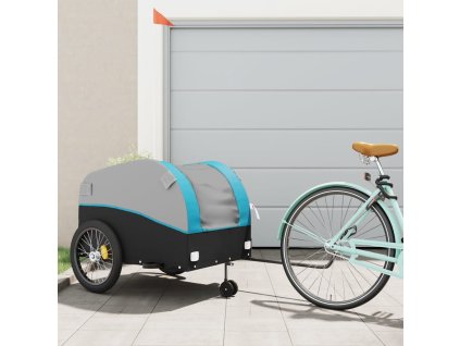 Multidom Vozík za bicykel, čierno modrý 45 kg, železo