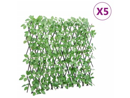 Multidom Rozťahovacia mriežka s umelým brečtanom 5 ks zelená 180x65 cm