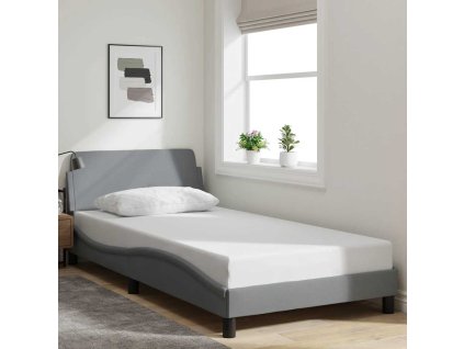 Multidom Rám postele Dover bledosivý 100x200 cm látka