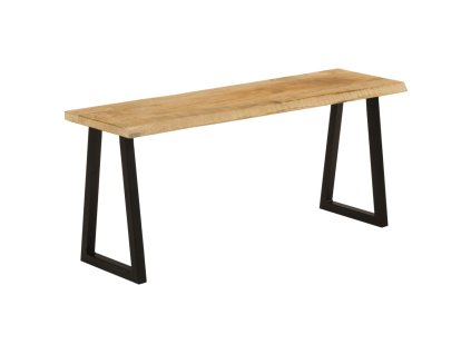 Multidom Záhradná lavička so živou hranou 105 cm mangový masív