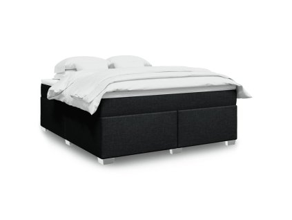Multidom Posteľný rám boxspring s matracom čierny 180x200 cm látka