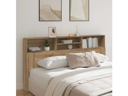 Multidom Skrinka na čelo postele dub artisian 200x19x103,5cm komp. drevo
