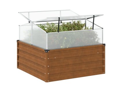 Multidom Záhradný kvetináč s skleník korténová oceľ