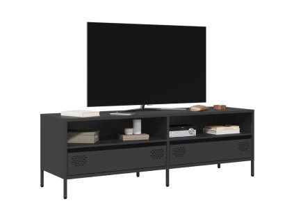 Multidom TV skrinka čierna 135x39x43,5 cm oceľ valcovaná za studena