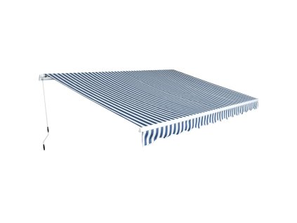 Multidom Skladacia markíza, manuálna 450 cm, modrá/biela