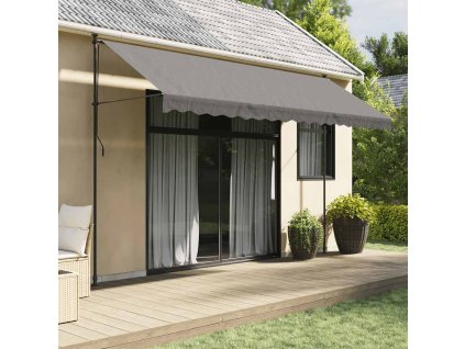 Multidom Zaťahovacia markíza antracitová 400x150 cm látka a oceľ