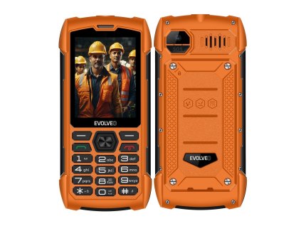 EVOLVEO StrongPhone H1, vodotesný odolný Dual SIM telefón, oranžová