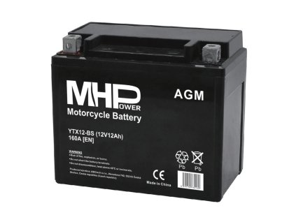 Baterie motocyklová 12V / 12Ah MHPower YTX12-BS