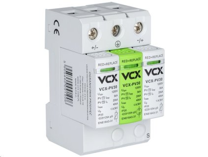 Přepěťová ochrana VCX PV30 DC třída T1T2 (B+C) 3P 1200V 5kA