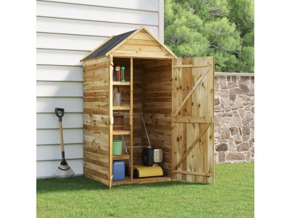 Multidom Záhradná kôlňa na náradie 107x107x220 cm impregnovaná borovica