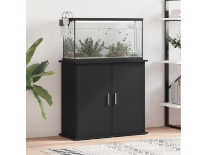 Multidom Stojan na akvárium čierny 81x36x73 cm kompozitné drevo