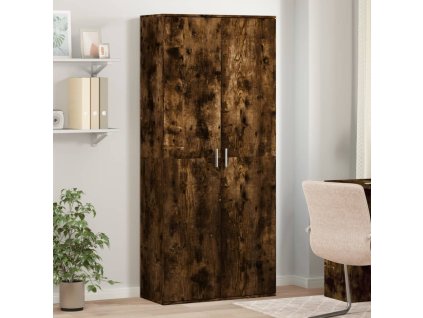 Multidom Vysoká skrinka dymový dub 80x35x180 cm kompozitné drevo