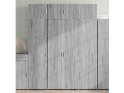 Multidom Vysoká skrinka sivá sonoma 80x42,5x185 cm kompozitné drevo