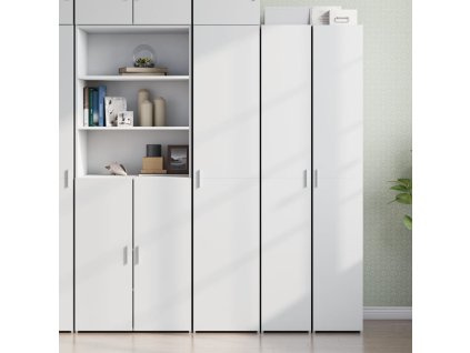 Multidom Vysoká skrinka, biela 40x42,5x185 cm cm, kompozitné drevo