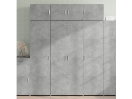 Multidom Vysoká skrinka sivá 80x42,5x185 cm kompozitné drevo