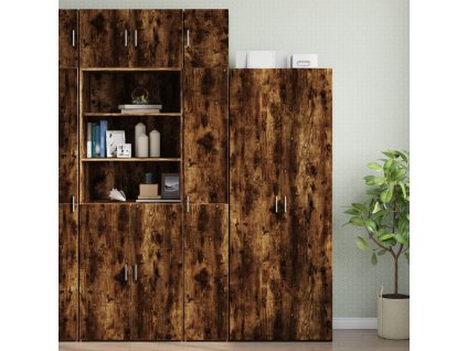 Multidom Úzka úložná skrinka dymový dub 30x42,5x225 cm kompozitné drevo