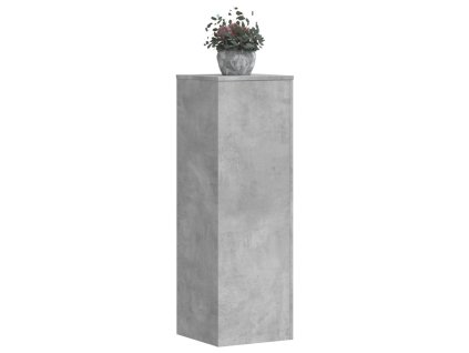 Multidom Stojany na kvety 2 ks, betónové 33x33x100 cm, kompozitné drevo