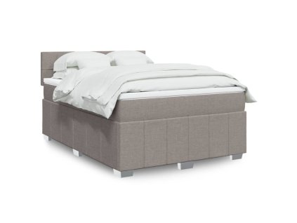 Multidom Posteľný rám boxspring s matracom sivohned 160x200 cm látka