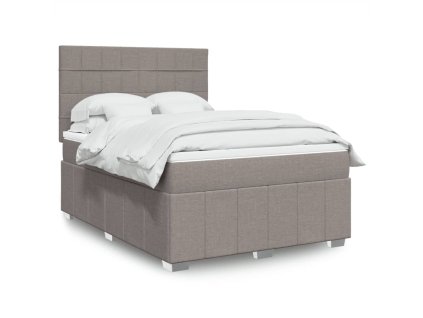 Multidom Posteľný rám boxspring s matracom sivohned 160x200 cm látka