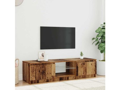 Multidom TV skrinka s LED staré drevo 140x40x36 cm kompozitné drevo
