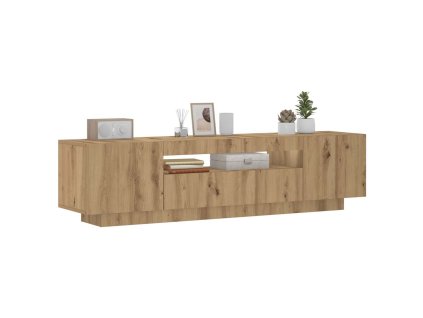 Multidom TV skrinka s LED dub artisan 160x35x40 cm kompozitné drevo