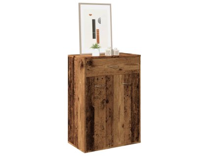 Multidom Skrinka na topánky, staré drevo 60x35x84 cm, kompozitné drevo