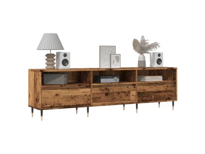 Multidom TV skrinka staré drevo 150x30x44,5 cm kompozitné drevo