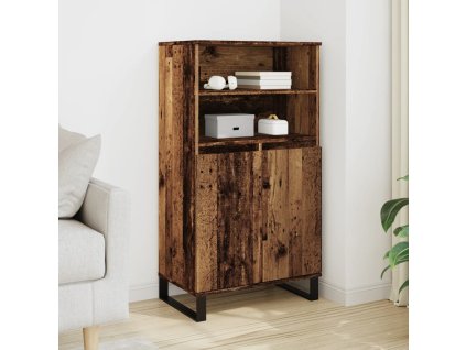 Multidom Vysoká skrinka staré drevo 60x36x110 cm kompozitné drevo