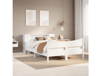 Multidom Posteľ bez matraca biela 160x200 cm masívna borovica