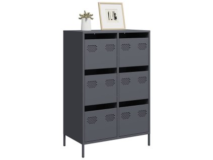 Multidom Vysoká skrinka antracit 68x39x101,5cm oceľ