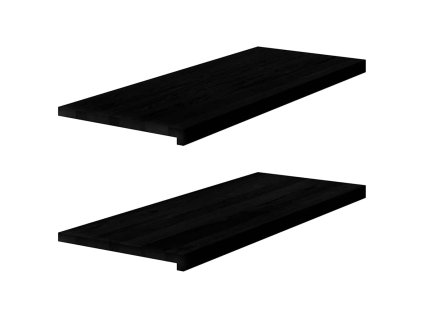 Multidom Okenný parapet 2 ks tmavohnedá 100x40x2 cm dubový masív