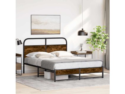 Multidom Posteľný rám bez matraca 120x190 cm dymový dub borovicový masív