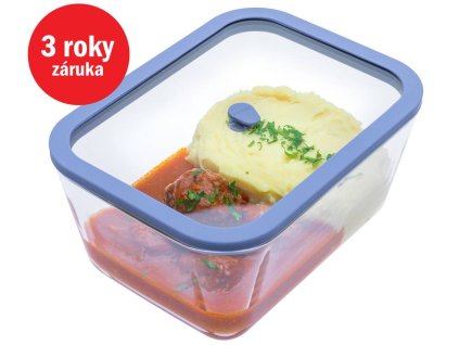 STATUS Viva sklenená vákuová dóza 2,6l 131108, modrá
