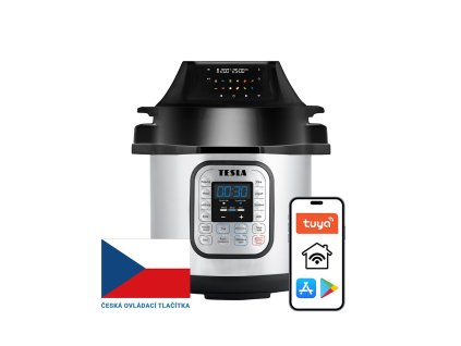 TESLA EliteCook K70 WiFi Duo - multifunkční elektrický tlakový hrnec a horkovzdušná fritéza